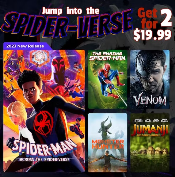 SpiderMan Across the SpiderVerse (2023) (4K UHD Digital Film) + One