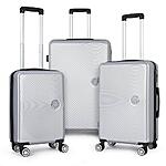 3-Piece Hikolayae Kimberly Nested Hardside Luggage Set (Space Silver) $99 + Free S/H