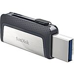 128GB SanDisk Ultra Dual Drive USB Type-C Flash Drive $10.20