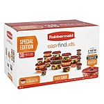 38-Piece Rubbermaid Easy Find Lids Food Containers Set (Red or Teal) $9