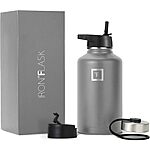 64oz. Iron Flask Sports Double Wall Insulated Thermos/Water Bottle w/ 3 Lids From $22.20
