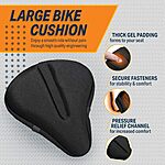 Bikeroo Padded Gel Bike Seat Cushion Covers in Large/Narrow Size (various colors) From $7.80