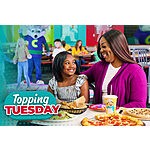 Tuesday Food & Restaurant Deals: Chuck E. Cheese: Buy One Large Pizza & Get One 50% Off &amp; More