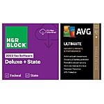 2023 H&R Block Deluxe + State Tax Software (PC/Mac) + 15-Mo / 1-PC Norton 360 $25 &amp; More