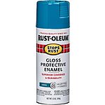 12oz. Rust-Oleum Gloss Protective Enamel Spray Paint (Gloss Lagoon) $3