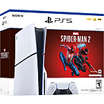 1TB Sony PlayStation 5 Slim Disc Console w/ Marvel's Spider-Man 2 Bundle $450 + Free S/H
