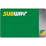 $25 Subway eGift Card (Email Delivery) $20