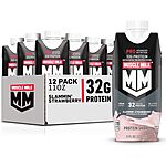 12-Count 11oz Muscle Milk Pro Nutrition 32g Protein Shake (Slammin' Strawberry) $16.85 w/ Subscribe &amp; Save