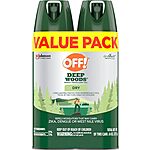 2-Pack 4oz. OFF! Deep Woods Insect Repellent Dry Aerosol Spray (Non-Greasy) $4.95 w/ Subscribe &amp; Save