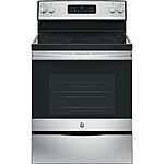 30" GE Glass 4-Burners 5.3-Cu Ft Self-Cleaning Electric Range (Stainless Steel) $474.50 + Free Store Pickup