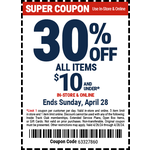 Harbor Freight 3-Days of Spring Offer: Any Single Item Under $10 Online/In-Store 30% Off (Valid thru 4/28)