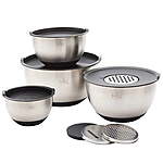 Costco Members: Set of 8 MIU 18/8 Stainless Steel Mixing Bowl w/ Lids  & Graters $20 + Free Shipping