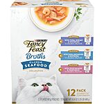 12-Pack 1.4oz Fancy Feast Classic Broths Complement Wet Cat Food Pouch (Seafood) $8 w/ Subscribe &amp; Save