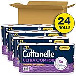 24-Count Cottonelle Ultra Comfort Toilet Paper Family Mega Rolls (296-Sheet/Roll) $20 w/ Subscribe &amp; Save