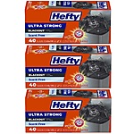 40-Count 13-Gallon Hefty Ultra Strong Tall Trash Bags + $10 Amazon Promo Credit 3 for $25.60 w/ Subscribe &amp; Save