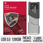 McAfee Multi-Access Software Bundles: 128GB PNY Turbo USB 3.0 Flash Drive $10 after Rebate + Shipping &amp; Many More