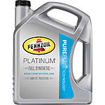 5-Quart Pennzoil Platinum Full Synthetic Motor Oil (0W-20) $12.50 after $10 Rebate + Free In-Store Pickup