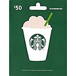 $50 Gift Card: Staples, Starbucks, Whole Foods, Sephora & More $41.35 + Free Shipping