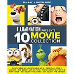 10-Movie Collection (Blu-ray + Digital Code): Illumination Presents, DreamWorks $40 Each &amp; More + Free Shipping