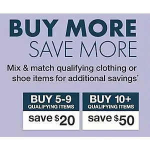 Costco Members: Select Costco Apparel/Shoes Savings: $50 Off 10+