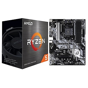 AMD Ryzen 5 5600 Desktop Processor ASRock B550 Phantom Gaming 4