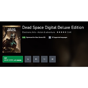 Dead Space: Deluxe Edition Upgrade Xbox Series X