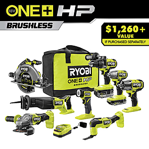 Ryobi one plus 9 deals piece combo kit