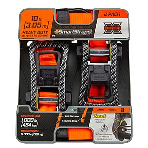 YMMV - SmartStraps 1-1/4-in x 10-ft Ratchet Tie Down 2-Pack 1000-lb - $6.97 at Lowe's