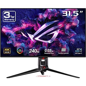 ASUS ROG Swift 32” 4K OLED Gaming Monitor (PG32UCDM) $999