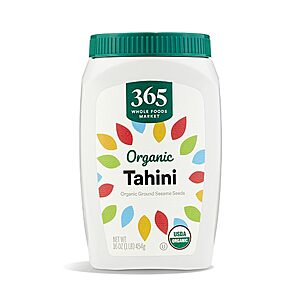 16oz. 365 by Whole Foods Market Organic Tahini Jar .10 w/ Subscribe & Save