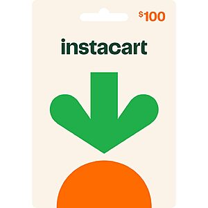 $100 Instacart Gift Card (Physical Card) $85 + Free S/H
