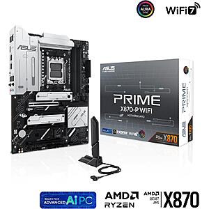 ASUS Prime X870-P WiFi AM5 X870 Mobo + 32GB (2x16GB) Corsair RGB DDR5 6000 RAM $240 + Free S/H