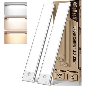 RoMech Rechargeable Motion Sensor Under Cabinet Lights: 4-Pk 11.8" $20 or 2-Pk 11.8" $10 & More
