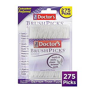 275-Count The Doctor's BrushPicks Interdental Toothpicks $2.59 w/ S&S + Free Shipping w/ Prime or on $35+