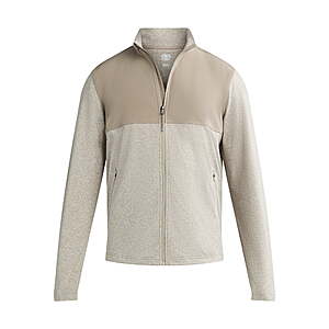 Athletic Works Mens Mixed Media Zip Jacket (Taupe or Flagstone Heather) .60 & More + Free S/H on +