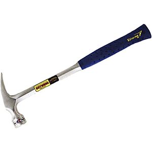28oz. Estwing Long Handle Straight Rip Claw Hammer w/ Shock Reduction Grip .80