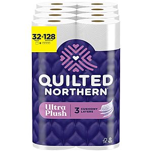 32-Count 3-Ply Quilted Northern Ultra Plush Mega Roll Toilet Paper $23 w/ Subscribe & Save