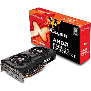 SAPPHIRE PULSE Radeon RX 9060 XT 16GB GDDR6 PCI Express 5.0 x16 ATX Graphics Card 11350-03-20G $359.99