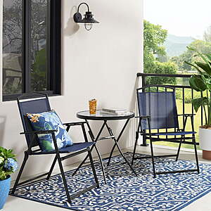 3-Piece Mainstays Albany Lane Outdoor Patio Bistro Set (5 Colors) $27