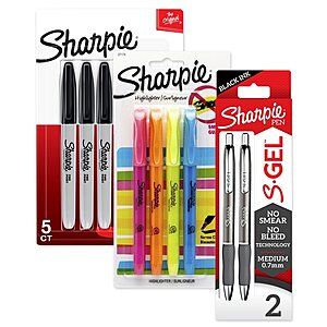 Staples Easy Rewards: All Sharpie Products w/ Purchase: Markers, Pens & More 100% Back in Rewards (Max  in Points; Valid thru 8/30)