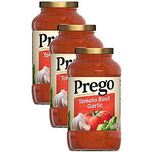 3-Pack 24oz. Prego Italian Tomato Sauce w/ Basil & Garlic Jar .45