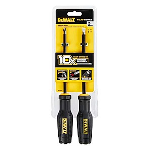 2-Piece DeWALT Demolition Combination Screwdriver Set w/ Maxfit Tips  + Free S/H