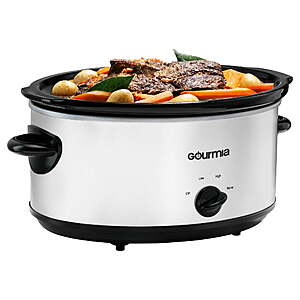 Gourmia 6-Quart Slow Cooker with 3 Heat Settings $18 w/ W+ Shipping