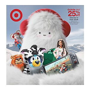 **For 10/12** Target Circle Coupon Offer: Extra 25% Off One Toy or Kids' Book thru November 15 via Target