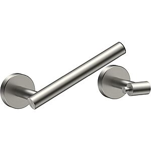 Forious Classic Toilet Paper Holder Wall Mount w/ Pivoting (Stainless Steel) 