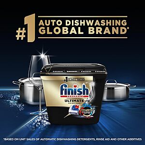 76-Count Finish Ultimate Dishwasher Detergent Pods .50 w/ Subscribe & Save