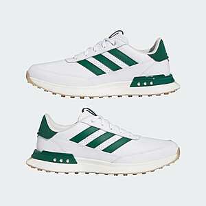 Men's adidas S2G 24 Leather Spikeless Golf Shoes (Cloud White/Green/Gum) .80 + Free S/H