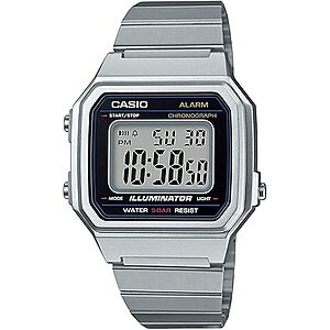 Men's Casio Chronograph Classic Digital Watch w/ Illuminator Light (Silver) $24 