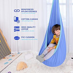 Prime Members: Outree Kids Hammock/Pod Outdoor Swing Seat (various colors) $15.30 + Free S/H