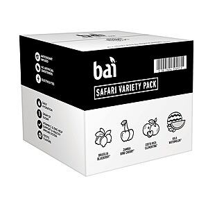 12-Pack 18-Oz Bai Antioxidant Infused Flavored Water (Safari Variety Pack) $11.70 w/ Subscribe & Save